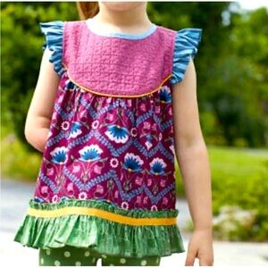 Girls Matilda Jane size 2 Art Museum Tunic Purple Floral Moments for You